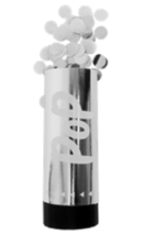 Konfettirør, Sølv, 3 stk.