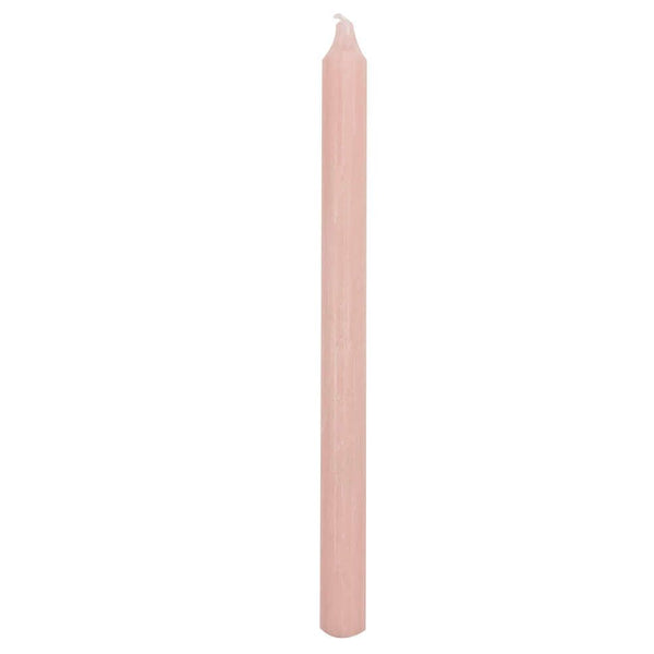 Rustik stagelys, Støvet rosa, 29 cm.