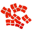 Strøflag i træ, 2,5x1,6 cm., 45 stk.