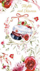 Studenterkort, Omkranset hue, Rød