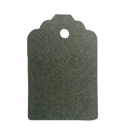 Manillamærke DP, 4,5x6,7 cm., Skovgrøn