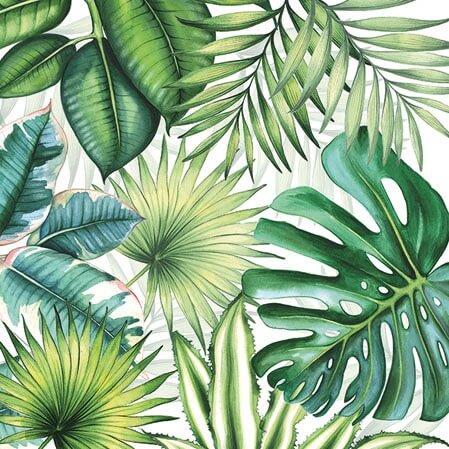 Ambiente, Tropical Leaves White, Frokostserviet